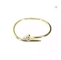 Pulseira de aço inoxidável do ouro branco do bracelete 24k de Plum With Diamonds Modified Nail